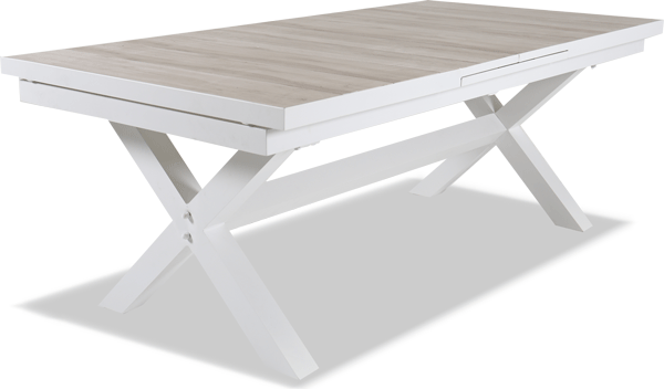 Justin Ceramic Auto Extension Table 2030/2635 x 1000 WHITE