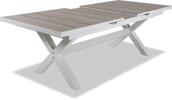 Justin Ceramic Auto Extension Table 2030/2635 x 1000 WHITE