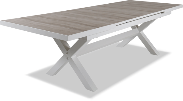 Justin Ceramic Auto Extension Table 2030/2635 x 1000 WHITE