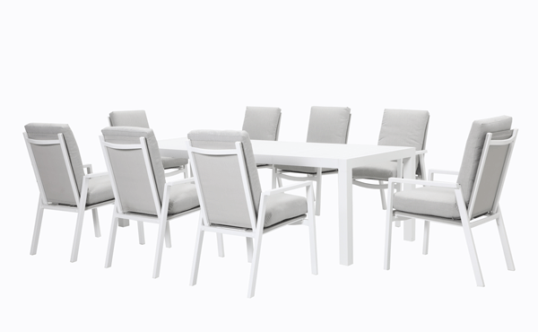 San Remo Cushion- Azura Ext. 9pc Rect.. Dining Sets