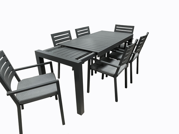 Trieste - Azura Ext. 7pc Dining Gunmetal