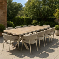 Woven-Justin Auto Ext 9pc Rect. Dining Sets