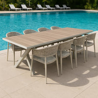 Woven-Justin Auto Ext 9pc Rect. Dining Sets