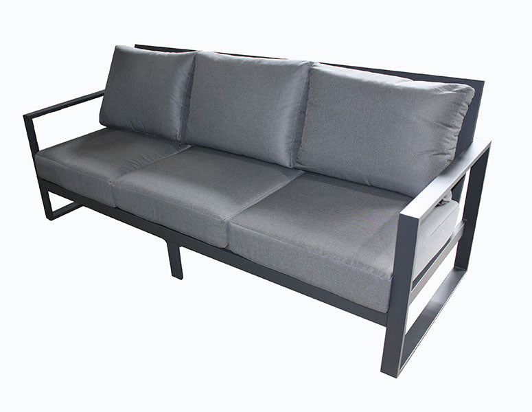 Torquay Triple -Manhattan Caf'e Sofa set 4pc Gunmetal