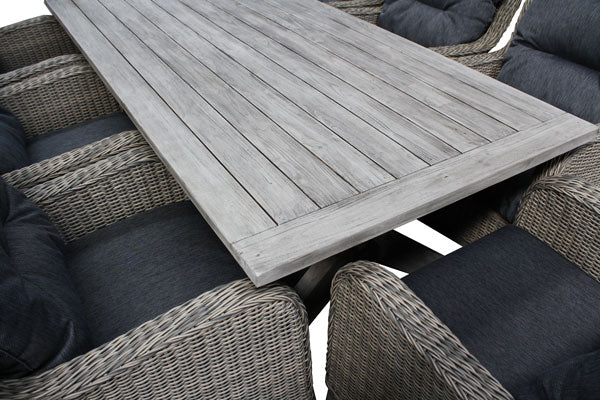 Bolsena 9pc Low Dining Rectangle setting