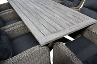 Bolsena 9pc Low Dining Rectangle setting