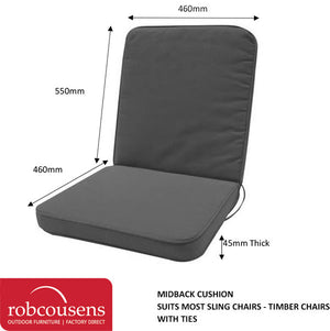 Mid back cushion 55cm x 46cm x 46cm