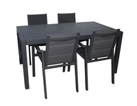 San Remo Sling Portsea  5pc GUNMETAL 1400 x 700mm - robcousens Outdoor Furniture Factory direct