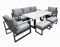 Torquay-Manhattan Triple Caf'e Sofa set 6pc Gunmetal