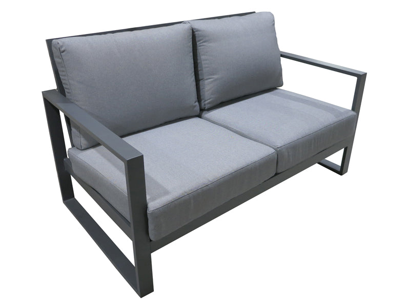 Santos Double 6pc Cafe Sofa set - Gunmetal